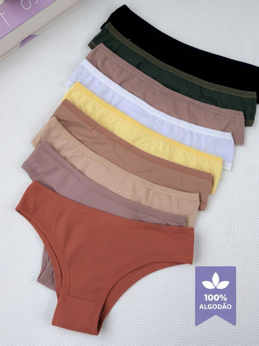 Set Of 5 Basic Comfort Cotton Panties, Assorted Colors, Premium Quality - Multicolor - View 1