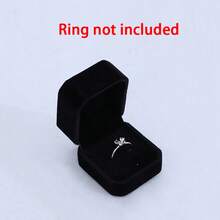 1 pieza/2 piezas Caja de anillo de terciopelo (Blanco/Negro), Adecuado para propuesta, boda, compromiso, regalo del Día de San Valentín, temporada de bodas, cumpleaños y aniversario - Elegante caja de exhibición de joyas para anillos, aretes, collares - Caja de anillo de lujo, accesorios nupciales, caja de regalo para damas, decoración de sala de maquillaje - Multicolor - Ver 8