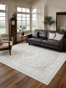 1pc White Bohemian Style Living Room Rug, Suitable For Kitchen, Dining Room, Bedroom, Room Holiday Decor, Indoor/Outdoor, Office, Lobby, Non-Slip Door Mat, Bathroom Rug, Hallway, Study Gaming Area Rug. - White - View 8