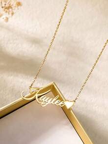 1 chiếc dây chuyền khắc tên cá nhân, chất liệu thép không gỉ, thời trang và đa năng, xu hướng mùa thu, phong cách tối giản cổ điển, phù hợp cho các bà mẹ nội trợ, người mặc thường ngày, các quý cô trẻ trung và nhiều dịp khác nhau, có thể tùy chỉnh, độc đáo và cá nhân, món quà lý tưởng cho bạn gái, mẹ, gia đình, bạn bè, phù hợp cho kỷ niệm, sinh nhật, mặc hàng ngày, dạ hội, Ngày của Mẹ, Ngày Valentine, lễ tốt nghiệp, đám cưới và nhiều dịp khác. - E - Xem 8