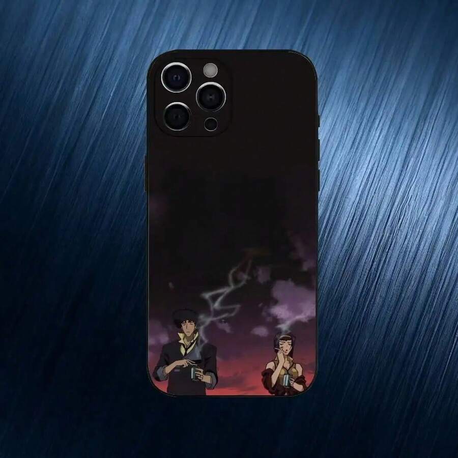Anime C-Cowboy B-Bebop Handyhülle kompatibel mit  17,16,15,14,13,12,11 Plus, Pro Max, weiche Silikon schwarze Hülle, kompatibel mit  17 Hülle,  17 Pro Hülle,  17 Pro Max Hülle - z4 - Übersicht 1
