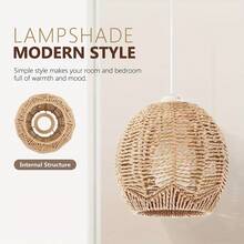 2pcs Art Deco Rattan Pendant Light Shades, Woven Basket Chandelier Covers For Home Dining Room Cafe Tea Shop Decor, 5.89" X 5.51" - No Electricity Or Battery Needed, Weaved, Basket Lamp Shades - Apricot - View 2