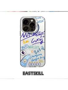 Estrella de Fútbol del Manchester City, Entusiasta del Fútbol, Funda de Teléfono Color Plata Compatible con iPhone 17/16/15/14/13/12/11/Air/Pro/ProMax Galaxy S22/S23/S24/S25 Plus Fe Ultra, Patrones Divertidos e Interesantes, Personajes Lindos, Funda de Teléfono de Moda Clásica, Resistente a Impactos, Antihuellas, Funda de Teléfono Duradera - Colores mezclados - Ver 2