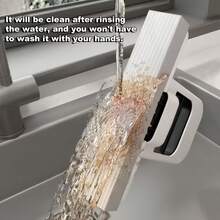 Multifunctional Mini Mop - Adjustable, Suitable For Both Dry And Wet Cleaning, Applicable To Kitchen, Living Room, Bathroom And Car Windows. - White and Black - View 6