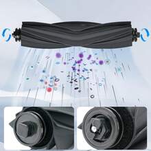 适用于 L10s Pro Ultra Heat/L10s Ultra Gen 2 的配件套装，也适用于 L40 Ultra AE/X30 Ultra/Mova E30 Ultra，包含 2 个主刷头、8 个拖布、4 个滤网和 8 个边刷。 - 黑色 - 查看 4