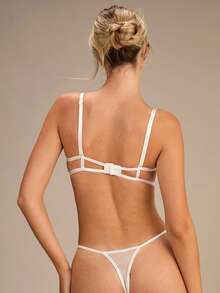 Enchnt Floral Embroidery Underwire Bra & Panty Lingerie Set Bridallingerie Bountiful Floral Splendor - Multicolor - View 8