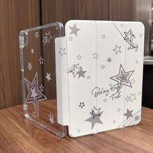 Suitable For IPad 10th Gen Case, IPad Cover With Pen Slot, High Transparency Acrylic Back Panel, Smart Sleep Wake, Tri-Fold Stand, Full Coverage Protection, IPad A16 Case, Compatible With IPad 9th Gen 10.2" And IPad 8th Gen 10.2", Compatible With IPad Air 11 Tablet Cover, Suitable For IPad Air 11 (M3), IPad Air 11 (M2), IPad Pro 11" - Clear - View 7