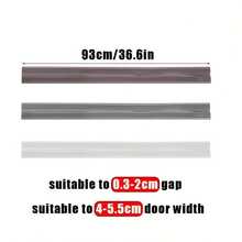 1pc Door Draft Stopper With Gray Fur, Soundproof And Air Conditioning Insulation Door Bottom Seal Strip