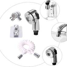 Travel Showerhead Kit With Bracket, Diverter, And Extendable Hose, Faucet Adapter Shampoo Spray Kit, High-Pressure Handheld Showerhead - 1 bộ - Xem 5