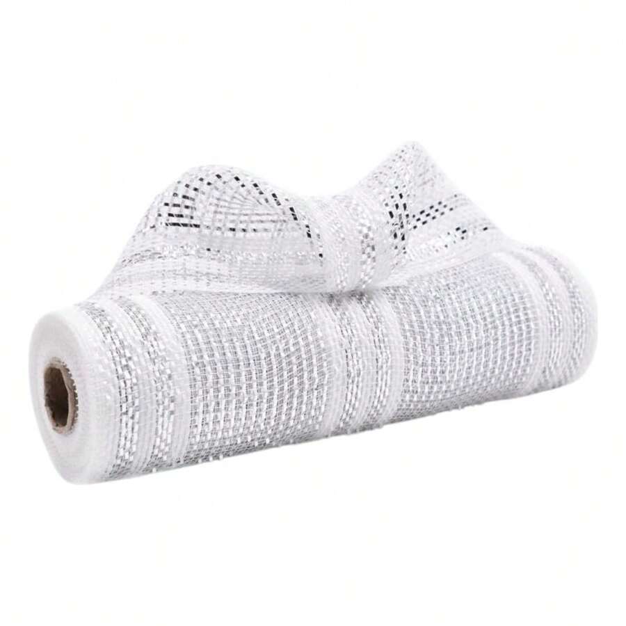 TendenciaMalla Decorativa Navideña 26cm X9m BlancoCalidad premium - Blanco - Ver 1