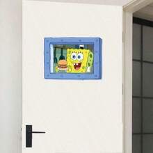 1PC SpongeBob SquarePants Wall Sticker (10x15CM), DIY Art Craft Decorative Sticker, Party Gift. Suitable For All Seasons, Including Birthday Parties, Holiday Surprise Gifts, Weekend Parties And Back-To-School Gifts. - Multicolor - View 5