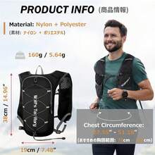 Running Vest, Running Backpack,Walking Hydration Vest, Camel Hydration Backpack, Adjustable Unisex Reflective Vest With Phone Holder And Storage,Lightweight And Durable Running Backpack - Black - View 4