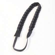 1 件女士编织细节时尚头带，用于头发装饰休闲、健身、发饰、头巾头带、发带秋冬发带，适合度假装女士优雅围巾 - 黑色 - 查看 6