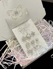 Isla de las Mariposas| Shoes Charms de zapatos de plata, accesorios de metal de alta calidad, charms de zapatos creativos, hebillas decorativas para zapatos DIY - Isla de las Mariposas (10 cuentas en total, sin cadenas) - Ver 2