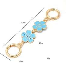 Sakura Pattern Bag Extension Chain, Underarm Bag Chain, Replaceable Shoulder Strap. Sakura Shaped Buckle Bag Extension Chain, Bag Shoulder Strap Accessories, Bag Extension Chain, For Handbag And Wallet Making Pendant Bag Accessories Replacement Parts. - White - View 5