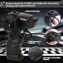 Coche Control Remoto4WD Carro Control Remoto para Niño 2.4GHz Carro Todoterreno Recargable Alta Velocidad 360°Rotación Juguete de Carrito Chocones Deriva Metálica Regalo para Niño y Niña de 3-18 Años - como en la foto - Ver 3