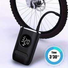 150PSI Cordless Tire Inflator Air Compressor, Portable Electric Air Pump With LED Light, USB Rechargeable, Lithium Battery Powered, Suitable For Car, Bicycle, Sports Equipment - Wireless Handheld - Multicolor - View 6