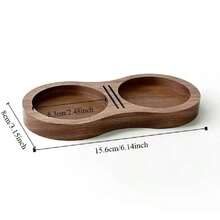 Coffee Tamper Mat, Walnut Wood Coffee Tamper Holder, Coffee Accessories - Brown - View 6