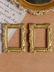 Vintage European Style Golden Mini Photo Frame Props, Nail Art, Jewelry, Photography Background Accessories - Multicolor - View 28