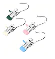 TendenciaPaquete 60 Pcs Colgable Antideslizante Ganchos Para PantalonCalidad premium - Azul Y Rosa Y Crema Y Verde - Ver 11