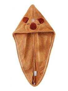 Tendencia3pc Capybara Turbantes De Secado Rápido Gorros Para El Pelo Marrón CarpinchoCalidad premium - Marrón - Ver 6