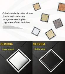 TendenciaColadera Acero Inoxidable Invisible Drenaje De Piso 4pulgadaCalidad premium - 1 - Ver 7