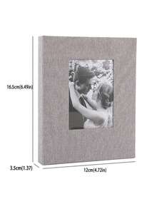 Álbum de fotos cubierto de lino de 6 pulgadas, con capacidad para 72 fotos, álbum de película instantánea con páginas insertables, protege las fotos, de vuelta a la escuela, útiles escolares, álbum de fotos cubierto de lino de gran capacidad de 6 pulgadas con páginas insertables - Multicolor - Ver 11