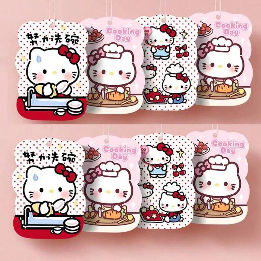 Sanrio 1块Hello Kitty洗碗布，可爱卡通设计，超强吸水，不粘油，多功能厨房清洁布 - 彩色 - 查看 1