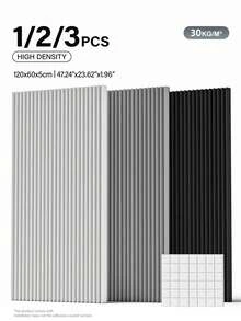 JIPO SPORT 2英寸厚楔形吸音泡沫板，1/2/3片装（47.24英寸 x 23.62英寸 x 1.96英寸），家庭影院/录音室隔音材料，降噪，阻燃设计，黑/白/灰三色可选 - 彩色 - 查看 2