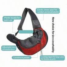 Breathable Dog Carrier Backpack, Portable Travel Pet Shoulder Bag Suitable For Small To Medium Pets, Also Can Be Used For Cats - Multicolor - View 6