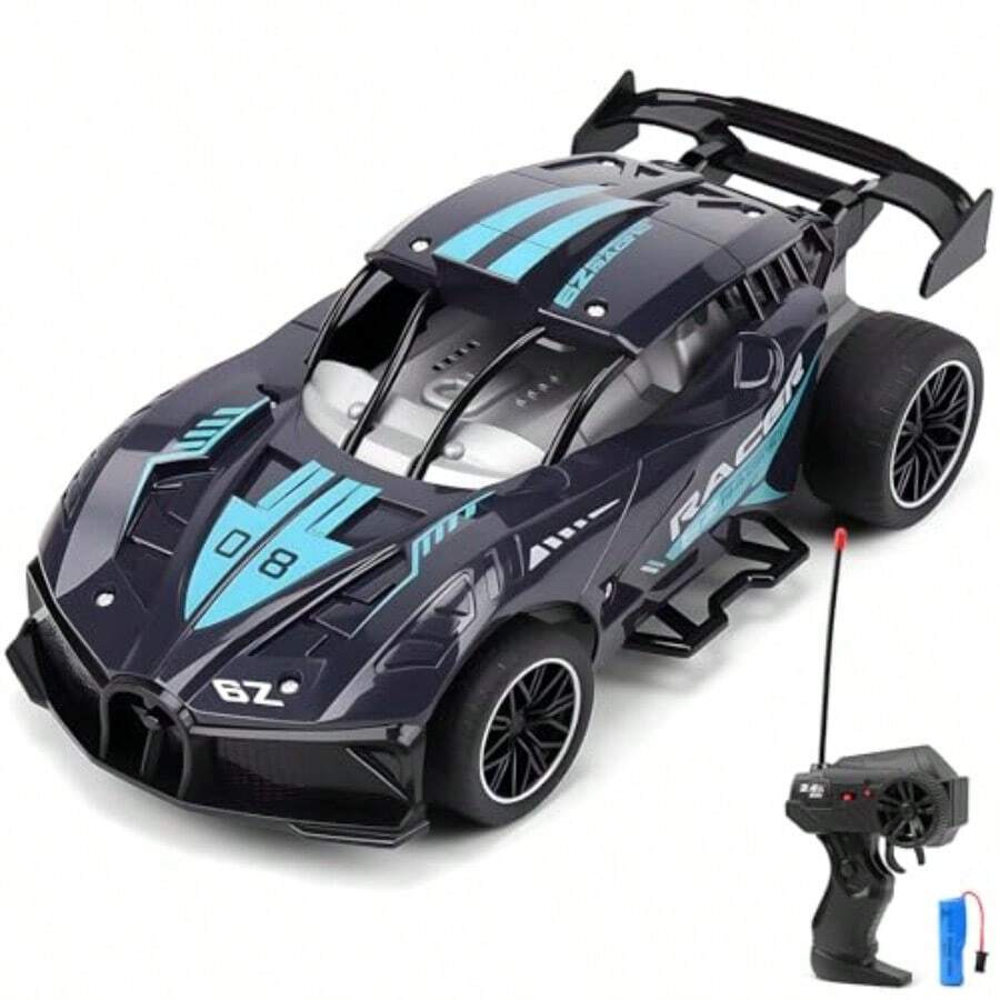 Coche Control Remoto4WD Carro Control Remoto para Niño 2.4GHz Carro Todoterreno Recargable Alta Velocidad 360°Rotación Juguete de Carrito Chocones Deriva Metálica Regalo para Niño y Niña de 3-18 Años - como en la foto - Ver 1