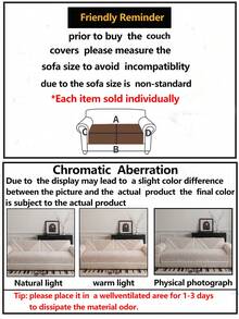 1pc Comfortable Chenille Sofa Cushion Cover, All Season Sofa Seat Protector, Modern Minimalist Anti-Slip Washable Sofa Slipcover, Beige Soft & Fade-Resistant, Pet-Friendly Couch Cover Fits L-Shaped Sofa And 1/2/3/4 Seater - Beige - View 12