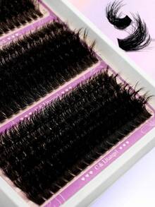 20对D/DD卷翘尖刺睫毛簇 + 60D/80D/100D/120D/140D/160D卡通风格睫毛簇，0.07mm动漫风格睫毛延长，尖刺仙女睫毛簇，尖刺单根睫毛，适合新手，可重复使用，适用于派对、婚礼、约会、万圣节和日常佩戴