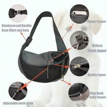 Breathable Dog Carrier Backpack, Portable Travel Pet Shoulder Bag Suitable For Small To Medium Pets, Also Can Be Used For Cats - Multicolor - View 12