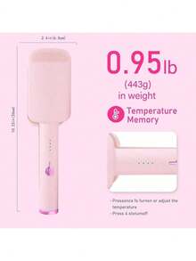 Curling Iron Hair Crimper Waver -Beach Waves Curling Wand, Ionic Deep Waver Hair Curler Tool With Ceramic 3 Barrel For Women, Dual Voltage, Anti-Scald, Easy To Use, Pink - 粉色 - 查看 5
