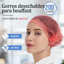 Tendencia200 Pzs Cofia Red Malla Cabello Tipo Tul Plisada DesechableCalidad premium - Rojo - Ver 9