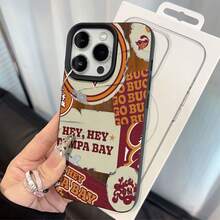 Estuche para teléfono con el logotipo vintage de los Tampa Bay Buccaneers compatible con estuches para teléfonos   17  16 Pro Max  15 Pro Max  13 y  12 Resistente al agua, a las caídas y a los rayones Una excelente opción para familiares, amigos, seres queridos, novios, novias y regalos de Año Nuevo - Negro - Ver 2