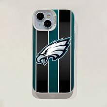 Estuche para teléfono con espejo a rayas Eagle Pride compatible con  17,  16 Pro Max,  15 Pro Max,  13 y  12 hecho de TPU para protección contra golpes y caídas. Es un regalo perfecto para cualquier entusiasta de los deportes, familiares y amigos o para ocasiones especiales como cumpleaños, vacaciones y celebraciones. - Plateado - Ver 6