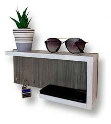 TendenciaPorta Llaves Repisa De Pared Minimalista LlaveroCalidad premium - Gris Cenizo - Ver 5