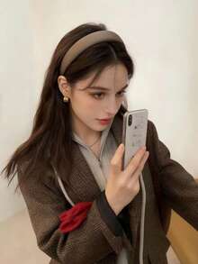 3件套女士黑色、白色、棕色发带，时尚百搭高端简约设计发饰，适合日常佩戴、通勤、派对、休闲、海滩、化妆、搭配服装等场合。 - 彩色 - 查看 4