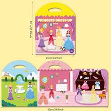 1pc Educational Cardboard Puzzle, DIY Sticker Book, Bubble Stickers, Jelly Stickers Toys For Children 3+ Years Old, Quiet Book, Cartoon Stickers, Learning & Cognitive Toys For Preschool