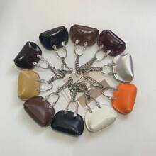 New Mini Handbag, Exquisite Bag Charm, High-End Chain Small Shell Bag, Keychain, Beautiful Small Bag Ornament.Bag Charms,Keychains,Purse Charms,Plush Keychain,Keychain,Girls Keychain,Cute Keychains For Girls,Keychains For Woman,Bag Charms,Christmas Gifts - 橙色 - 銀鍊 - 查看 4