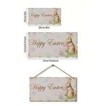 1 Piece Of Easter Wooden Home Decoration, Easter Bunny Ornament, Easter Door Hanger, Happy Easter Bunny Decoration, Easter Wooden Hanging Wall And Door Decoration Sign For Holiday Home Decoration - Multicolor - View 9