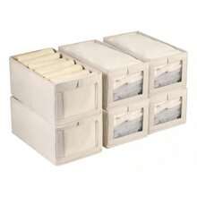 TendenciaBolsas De Almacenamiento Para Guardar Ropa Y Edredone Beige 6pcsCalidad premium - Beis - Ver 1