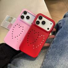 新年氛围可爱蜡皮黑白双心水钻手机壳，适用于 17 Pro Max/16 Pro Max/15 Pro Max/14 Pro/13 手机，女士创意设计手机壳 - 彩色 - 查看 4