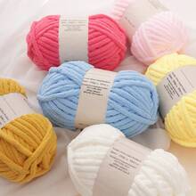 1pc 250g Chunky Dopamine Yarn Skein, Handmade Knitting Scarf, DIY Blanket, Cushion, Non-Shedding - 250 Grams - View 1