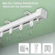 TendenciaCortineros Ajustable Riel Para Cortina De Techo 0.8-2.1mCalidad premium - Blanco - Ver 6