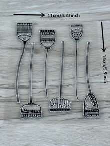 1 Transparent Rubber Stamp Retro Rubber Transparent Card Buds Making Stamp DIY Scrapbook Photo Magazine Album Decoration Stamp - Black - View 5