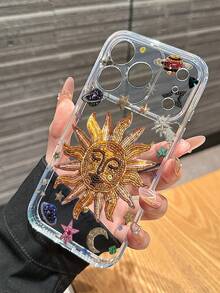 1pc "Sun" Design Shockproof Full Coverage Anti-Slip Soft Phone Case - Compatible With IPhone 17/17 Air/17 Pro/17 Pro Max/16/11/16 Pro/16 Plus/16 Pro Max/16e/15 Pro Max/13/14/12/XS/XR/7G/8P, Compatible With Samsung Galaxy S25/S25 PLUS/S25 Ultra/A16/A36/A26/A56/A50/A12/A32/A52/A17/A07/, 6A/7A/8A/9A/9 Pro X/10/10 Pro/10 Pro XL And Other Models - Multicolor - View 5