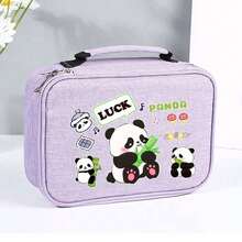Estojo de Lápis de Grande Capacidade Estilizado Panda - 4 Cores Opcionais, Bolsa de Armazenamento Destacável de 72 Cores com Várias Camadas, Estojo para Canetas de Desenho, Estojo para Lápis, Estojo para Canetas, Adequado para Estudantes, Criação de Pintura, Estojo de Canetas para Escritório, Suprimentos Essenciais de Volta às Aulas, Suprimentos de Escritório, Presentes do Dia dos Namorados - Multicolorido - Visão 14